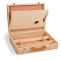Estuche/maleta vacio de madera, de madera, 38,5 x 27,4 x 8,3 cm