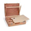 Estuche/maleta vacio de madera, 50,5 x 40,5 x 12,2 cm