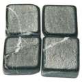 Set de piedras de mosaico de mármol, Bolsa de 250 g, aprox. 120 piezas, 10 × 10 × 8 mm, Negro mystic