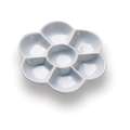 Paleta de porcelana., en forma de flor