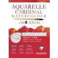 Papel acuarela Cardinal, A3, 29,7 cm x 42 cm, 300 g/m², Trapo|Fin, Bloc encolado 1 lado