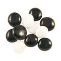 Piedras de mosaico de vidrio, Blanco y  negro opaco, Paquete de 100 g