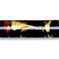 Porta pluma jaspeado efecto metálico., negro / oro / rojo