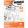 Bloc Manga Ilustraciones Clairefontaine, B4, 25 cm × 35,3 cm, 200 g/m², Liso