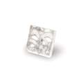 Teselas de mosaico de oro blanco, 20 × 20 mm rugoso/a, 1 plaqueta, aprox. 180 g