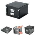 Caja de almacenamiento negra Snap n'Store, 290 x 290 x 190 mm