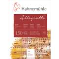 Papel para acuarela Allegretto Hahnemüle - 2 bordes con flecos, A4, 21 cm x 29,7 cm, 150 g/m², Fin, Bloc encolado 1 lado
