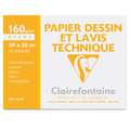 Papel de dibujo y aguada técnica Clairefontaine, 24 x 32 cm - 160g/m² 