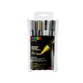 Set de 4 rotuladores Posca metálicos, Básico 