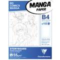 Blocs Manga storyboard Clairefontaine, B4, 25 cm × 35,3 cm, 55 g/m², Liso