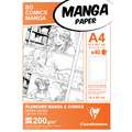 Bloc Manga Ilustraciones Clairefontaine, A4, 21 cm x 29,7 cm, 200 g/m², Liso