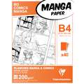 Bloc Manga Ilustraciones Clairefontaine, B4, 25 cm × 35,3 cm, 200 g/m², Liso
