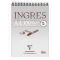 Bloc Ingres Etude Clairefontaine., A4, 21 cm x 29,7 cm, 80 g/m², De canalé, Bloc espiral