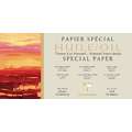 Papel tono lino natural de Clairefontaine, 20 cm x 40 cm, 240 g/m², 20 x 40cm - 240 g/m² -bloque de 12 hojas, Bloc encolado 1 lado
