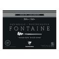 Papel acuarela Fontaine negro Clairefontaine, 26 cm x 36 cm, 300 g/m², Fin