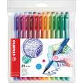 Set de rotuladores con punta de nailon pointMax Stabilo, 24 colores, 0,8 mm, Punta en cono