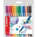 Set de rotuladores con punta de nailon pointMax Stabilo, 12 colores, 0,8 mm, Punta en cono