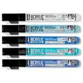 Sets de Acrylic Marker, Set, 5 marcadores - Azul noche, azul caribe, cian, azul claro, blanco 	