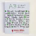 Papel hecho a mano Khadi, A3, 29,7 cm x 42 cm, Paquete de 10 unidades, Medio, rugoso, 640 g/m²