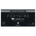 Papel acuarela Fontaine negro Clairefontaine, 20 cm x 40 cm, Fin, 20x40cm - 15 hojas, Bloc encolado 4 lados