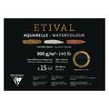 Papel acuarela negro Etival Clairefontaine - 300g/m², 28 cm x 38 cm, 300 g/m², Fin|Trapo