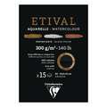 Papel acuarela negro Etival Clairefontaine - 300g/m², A5, 14,8 cm x 21 cm, 300 g/m², Fin|Trapo
