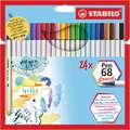Juego de rotuladores brush Pen 68 STABILO® en una cajita de cartón, Set de 24 rotuladores