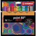Juegos de rotuladores STABILO® point 88 ARTY, 24 rotuladores, Set