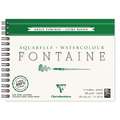 Cuaderno de papel acuarela Clairefontaine, 18 x 24 cm - grano trapo, 300 g/m², Rugoso, Bloc espiral