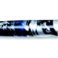 Porta pluma jaspeado efecto metálico., negro / plata / azul
