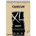 Bloc XL kraft Canson, A4, 21 cm x 29,7 cm, 90 g/m², De canalé, Bloc espiral