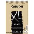 Bloc XL kraft Canson, A5, 14,8 cm x 21 cm, 90 g/m², De canalé, Bloc espiral