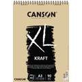 Bloc XL kraft Canson, A3, 29,7 cm x 42 cm, 90 g/m², De canalé, Bloc espiral