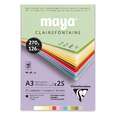 Bloc Maya tonos pastel Clairefontaine, A3, 29,7 cm x 42 cm, Bloc encolado 1 lado 25 hojas, Liso, 270 g/m²