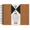 Cuaderno Kraft marrón Clairefontaine, 21  x 16 cm, Bloc espiral 1 lado, 200 g/m²