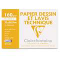 Papel de dibujo y aguada técnica Clairefontaine, A4 - 21 x 29,7 cm - 160 g/m²