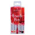 Cajita Brush Pen Ecoline Talens, Rojo