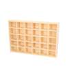 caja organizadora de bambú en 30 compartimentos , 20,2 x 30,2 x 4,7 cm- 30  casillas