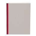 Cuaderno para esbozos y borradores K & P, 14,8 x 21 cm (A5) Retrato - 100 g/m² - 144 páginas, Banda de lino roja, Cuaderno de bocetos