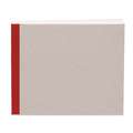 Cuaderno para esbozos y borradores K & P, 12 x 15,5 cm Paisaje - 100 g/m² - 144 páginas, Banda de lino roja, Cuaderno de bocetos