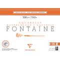 Papel acuarela Fontaine Clairefontaine 	, 31 x 41 xm - 300 g/m² - Grano fino, 31 cm x 41 cm, 1 unidad, Bloc encolado 4 lados