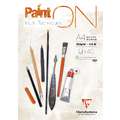 Papel Paint’On multi-técnicas Clairefontaine, Bloc encolado 1 lado, A4, 21 cm x 29,7 cm, 250 g/m², Bloque de 40 hojas