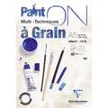 Papel multi-técnicas PaintON de grano Clairefontaine, Bloc encolado 1 lado, A5, 14,8 cm x 21 cm, 250 g/m²