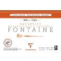 Papel Fontaine grano satinado 300 g/m² Clairefontaine 	, 18 x 26cm - 300g/m² - Bloc de 20 hojas, 18 cm x 26 cm, 1 unidad, Bloc encolado 4 lados
