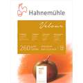 Bloc de papel aterciopelado HahneMühle, 24 cm x 32 cm, 260 g/m², Borroso, Bloc encolado 1 lado