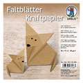 Hojas para plegado en papel kraft Ursus®, 15 cm x 15 cm, 85 g/m², De canalé, Paquete de 100 unidades