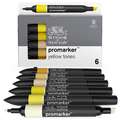Set de 6 rotuladores Promarker Winsor & Newton, tonos amarillos, Set