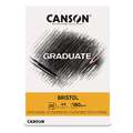 Bloc Graduate Bristol Canson, A4, 21 cm x 29,7 cm, Liso, 180 g/m²