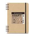 Cuaderno Kraft con espiral Clairefontaine, A5, 14,8 cm x 21 cm, Cuaderno de bocetos, 115 g/m²