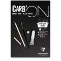 Bloc papel negro Carb'On Clairefontaine, A3, 29,7 cm x 42 cm, 120 g/m², Fin, Bloc encolado 1 lado